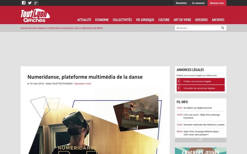 Numeridanse, plateforme multim&eacute;dia de la danse